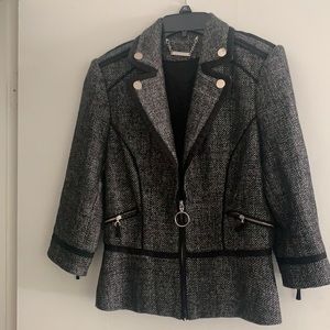 White House Black Market ~blazer jacket ~ zip up mid way